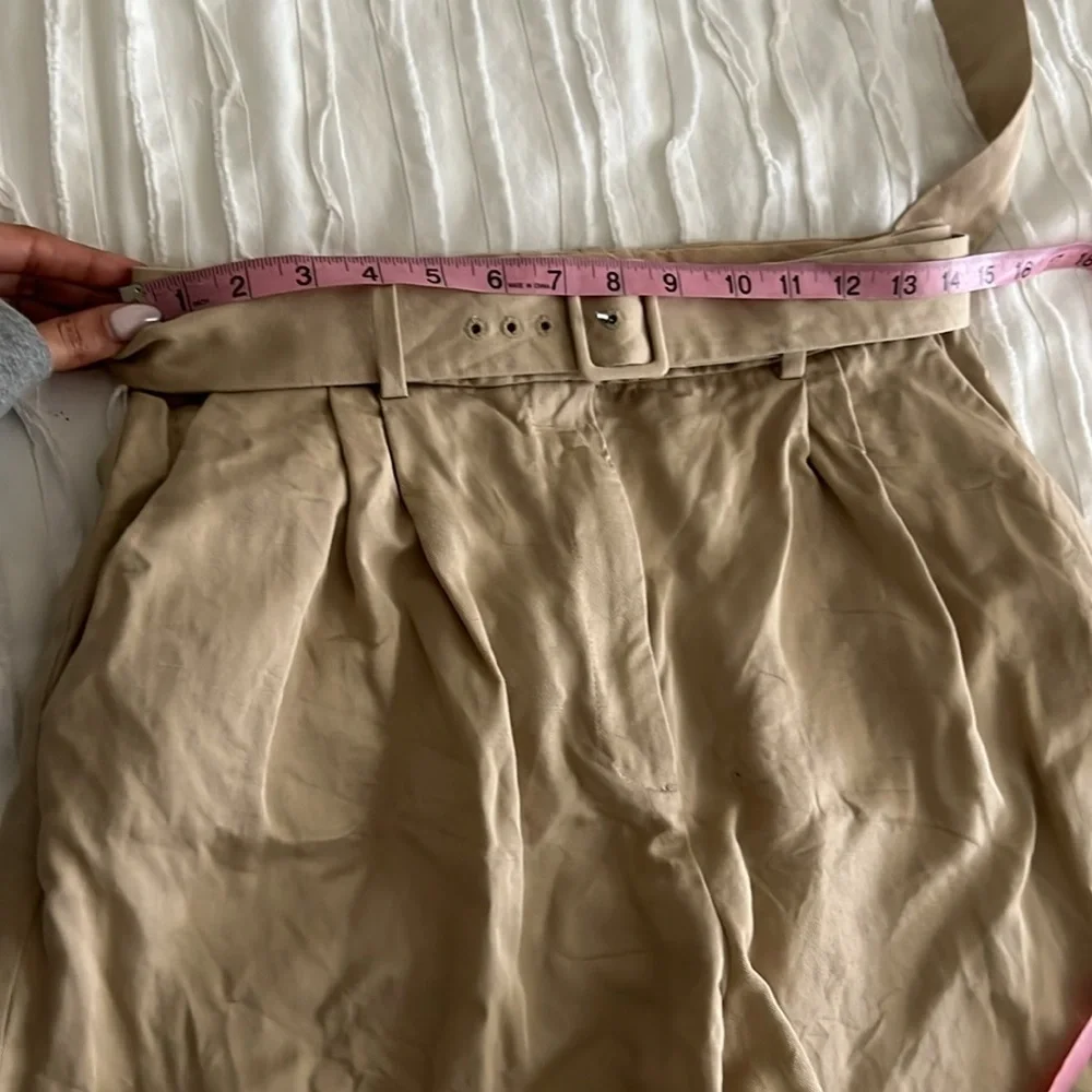 & Other Stories Khaki Pants with Belt - Picture 3 of 9